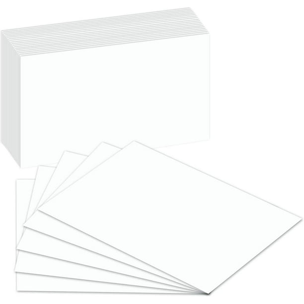 3 x 5" White Ruled Vertical Index Note Cards Heavyweight 250 GSM Cardstock